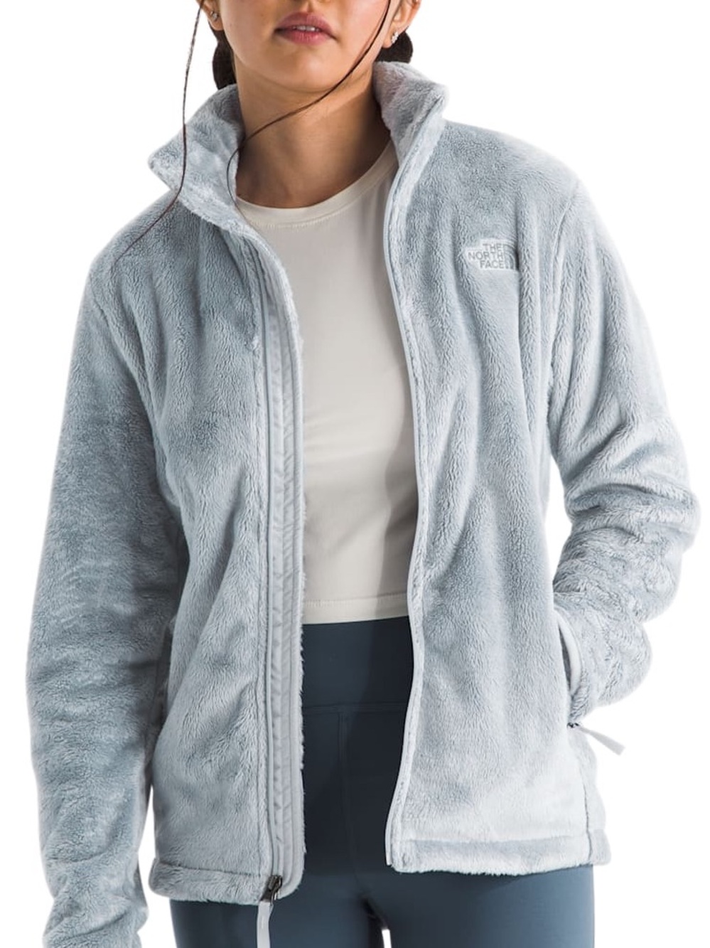 The North Face Women’s Pale Blue Plush Fleece Jacket Size XL/TG